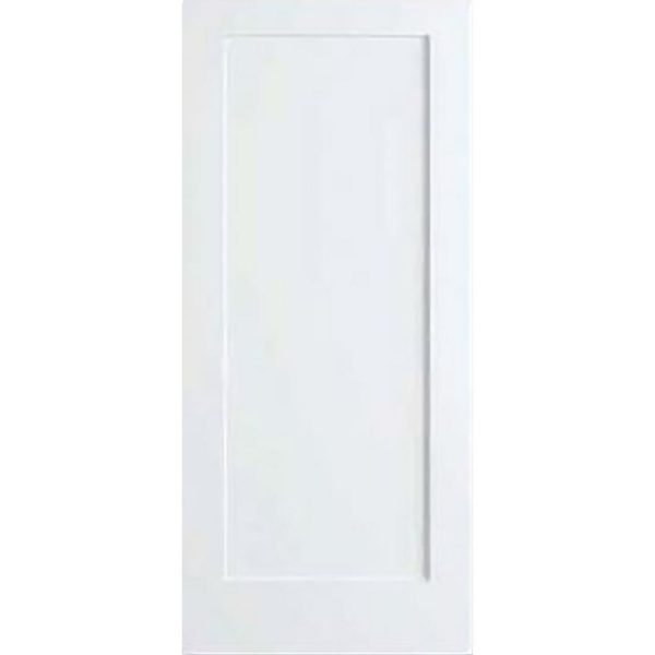 White 1-Panel Shaker Solid Core Wood Interior Door Slab